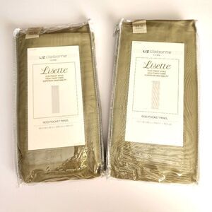 Liz Claiborne Lisette Voile Rod Pocket Panel 60" X 63" Set of 2